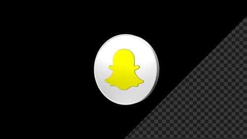 Modernes 3D-Kreissymbol von Snapchat