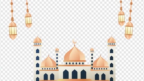 Fond de mosquée islamique du Ramadan avec Alpha