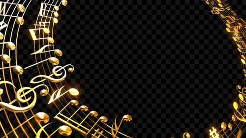 Music Notes Circle Border
