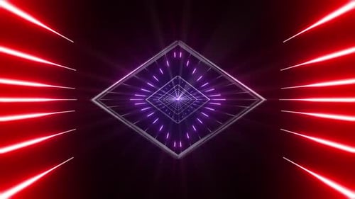 4 K Colored Neon Lines Tunnel Pack