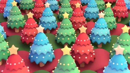 Cartoon Christmas Forest