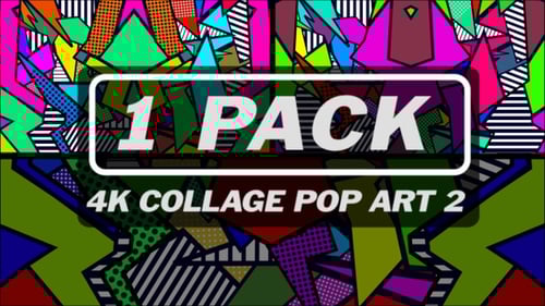 Vibrant Pop Art Geometric Shapes Motion Background