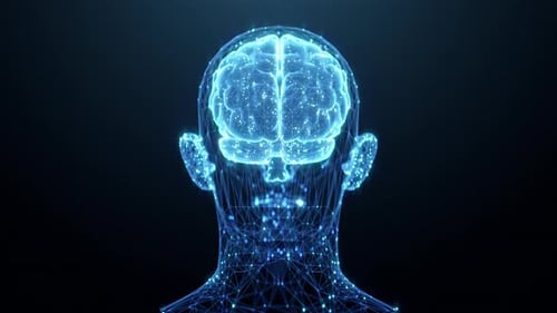 X-Ray Ai Chatbot, künstliche Intelligenz, Gehirn - Neuronales Netzwerkkonzept, 3D-Renderhintergrund, glühend