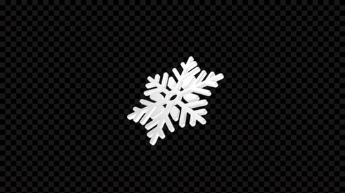 3D Snowflake Rotating V9