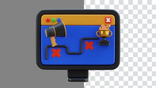 3D Animation of Marketing Strategy for Effective Promotion | Alpha Channel