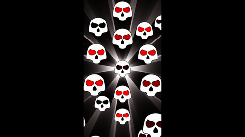 Vertical video moving cartoon skulls animation halloween background