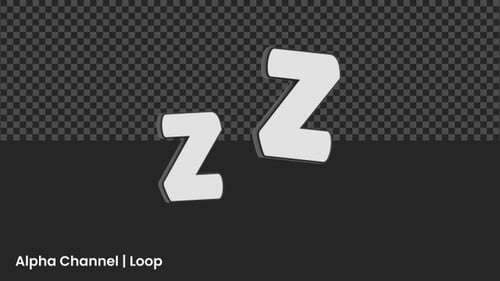 3D Zzz Sleeping Symbol Animation | Alpha Loop