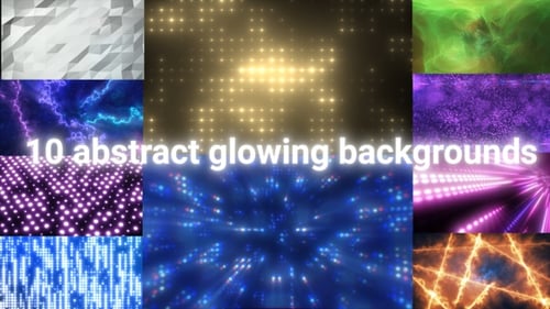 Abstract Glowing Particles and Lines Backgrounds Pack