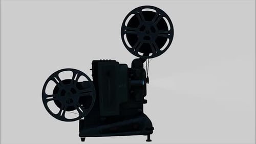 Classic Movie Projector Alpha Channel Animation