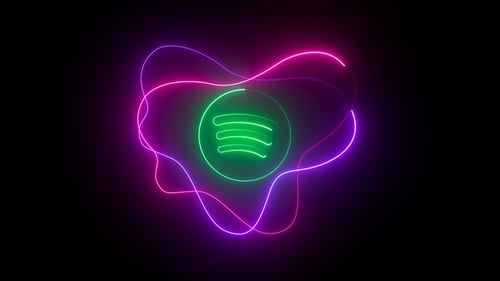 Spotify Neon Icon