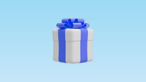 Bouncing 3D Gift Box Animation
