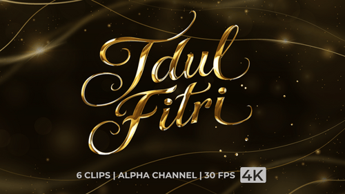 Shiny Idul Fitri Text Reveal Animation Pack