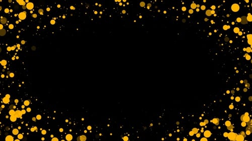 Golden Sparkles Glitter Particles Frame Alpha Loop