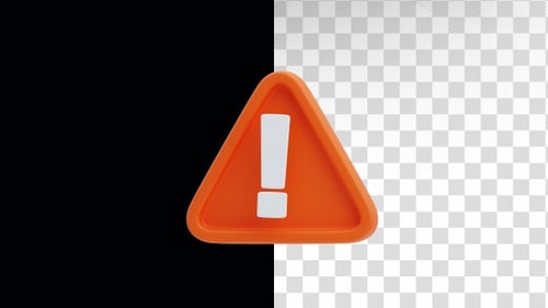 3D Animation of Warning Sign