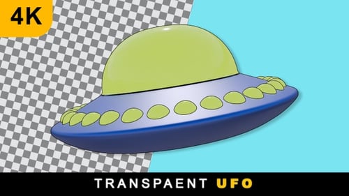 360 Rotating Loop Low Poly UFO