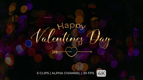 Happy Valentines Day Decorative Text Reveal