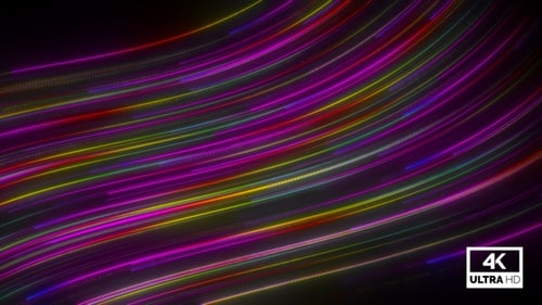Abstract Neon Wavy Lines Motion Background