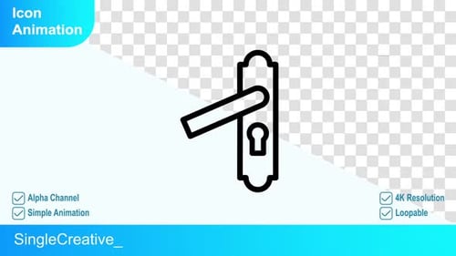 Door Lock Icon Animation