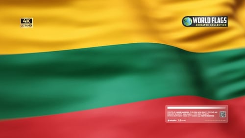 Realistic Waving Flag with Fabric Texture