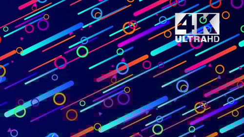 Abstract Colorful Geometric Shapes Pattern Infinity Loop 4k Motion Background