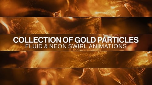 Golden Particle Fluid Swirl Background Animation