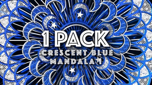 Crescent Blue Mandala 1 HD