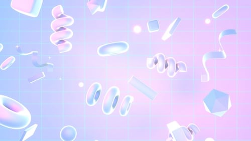 Soft Geometric Shapes Background