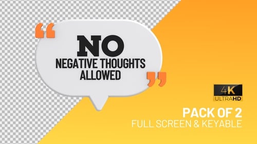 No Negative Thoughts Allowed speech bubbles