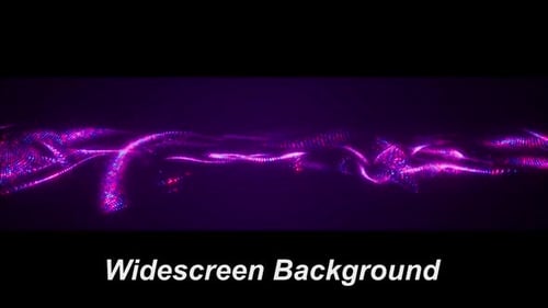 Eleganter Fluid Particle Wave Widescreen-Hintergrund
