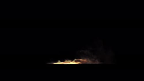 Fire Flame and Smoke on Ground Loop 4K