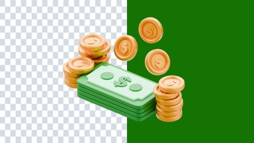 Capital Money 3D Animations | Alpha Channel