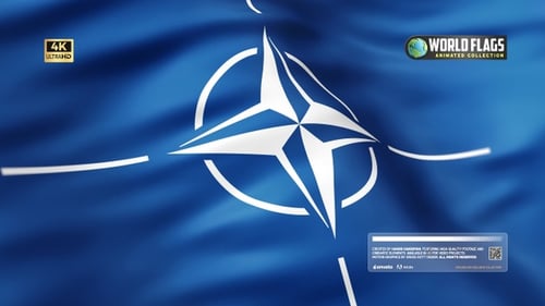 Waving NATO Flag Animation Loop