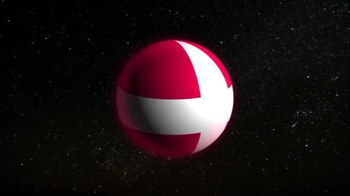 3D Flag Sphere Rotating Loop Animation
