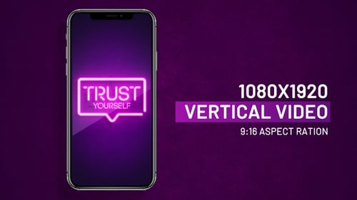 Trust Yourself neon sign vertical video
