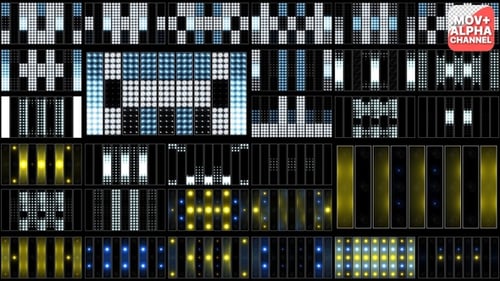 Dynamic Abstract LED Light Flashing Patterns Background