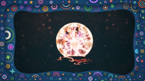 Colorful Animated Abstract Geometric Frame Overlay