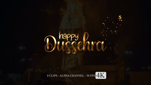 Happy Dussehra Animation Text