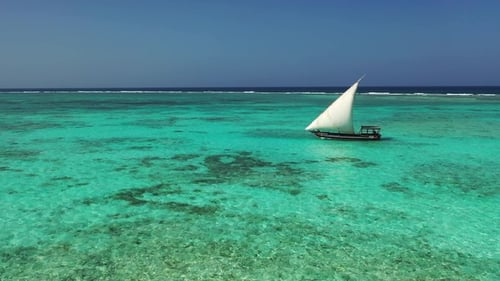 Yacht in the ocean. Sailing. Active lifestyle. Sailboat cruise. Active recreation at sea. Seascape.
