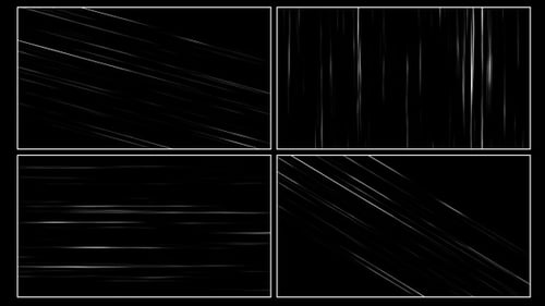 Dynamic Manga Speed Lines FX (4 Animations) | 2D Comic Speed Overlay (Transparent Background)