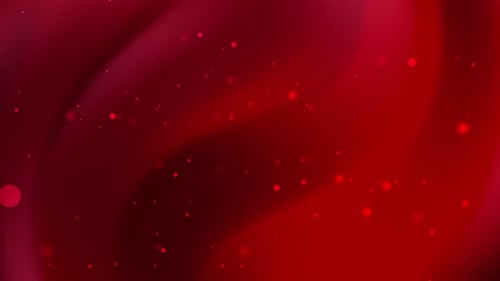 Abstract Fluid Red Background Loop with Glowing Particles