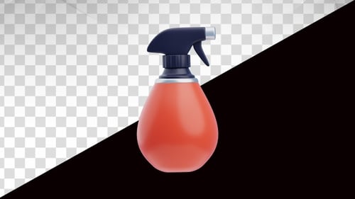 Animación 3D de un rociado de agua