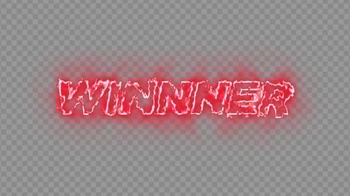 Winner Red Text Effect Motion avec Alpha