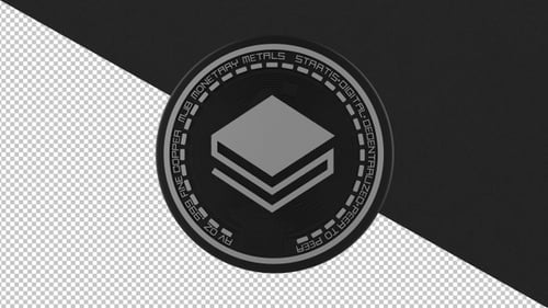 3D Digital Crypto Coin Rotation for Technology Projects