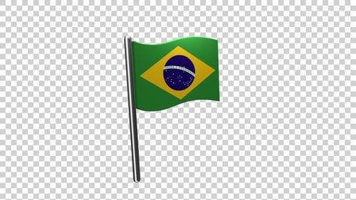 Icône d'épingle du drapeau du Brésil