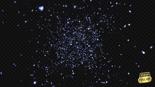 Glowing Blue Particle Explosion for Celebrations Overlay