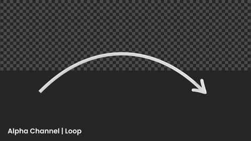 3D Stylized Arc Arrow Animation | Alpha Channel