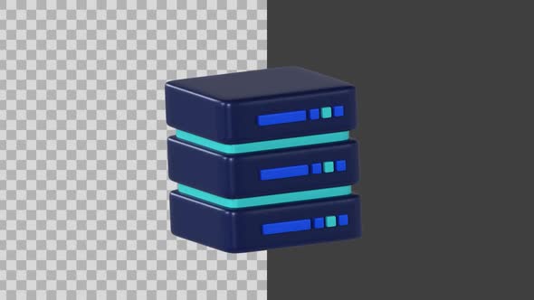 3D Animated Database Icon, Elements Motion Graphics ft. database & data ...