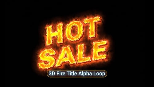 Hot Sale - 3D Fire Title Loop