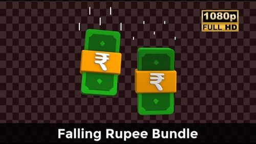 Falling Rupee Bundle – Financial Success Animation