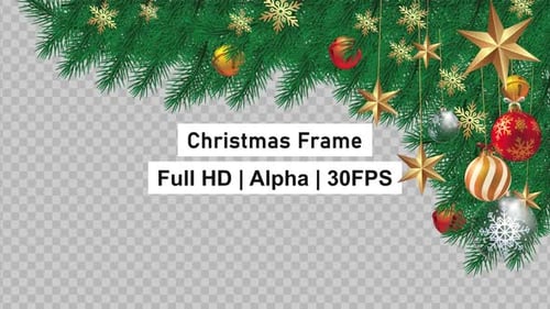 Christmas Frame with Alpha